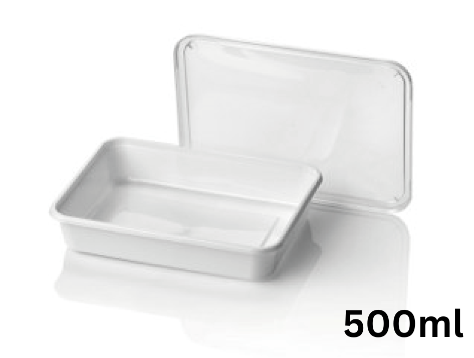 Mikrowellen-Lunchbox transparent aus PP inkl. Deckel