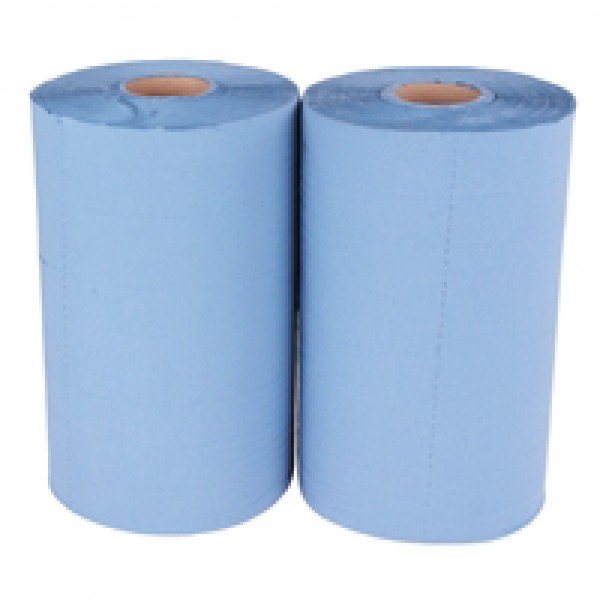 Handtuchpapier-Rollen in Blau